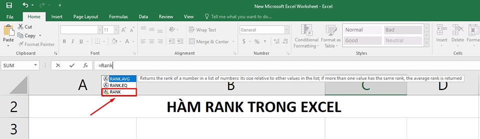 Hàm RANK trong Excel - Ảnh 03