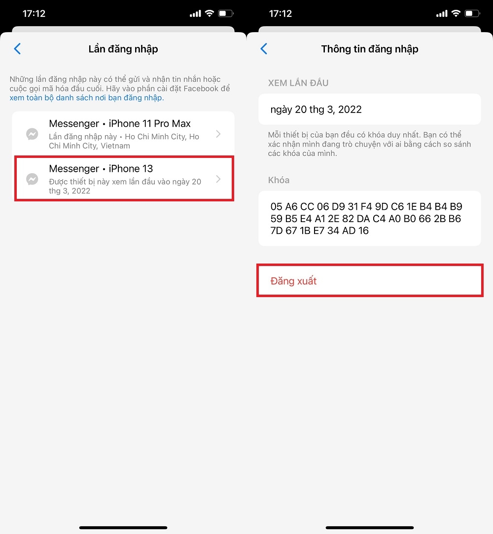 Cách xem lịch sử đăng nhập Messenger 4