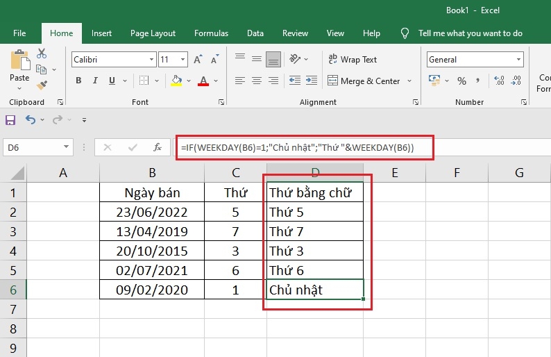 Cách sử dụng hàm Weekday trong Excel chi tiết và dễ hiểu nhất