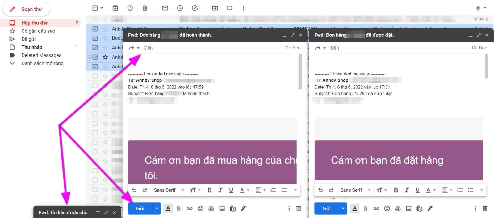 Cách chuyển tiếp nhiều email Gmail cùng lúc - Ảnh 3