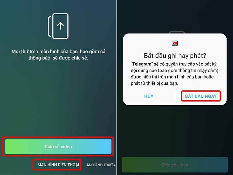 Nhấn vào Chia sẻ ngay