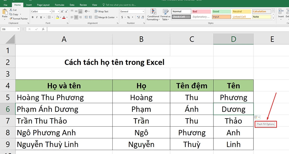 Tách họ tên trong Excel - Ảnh 14