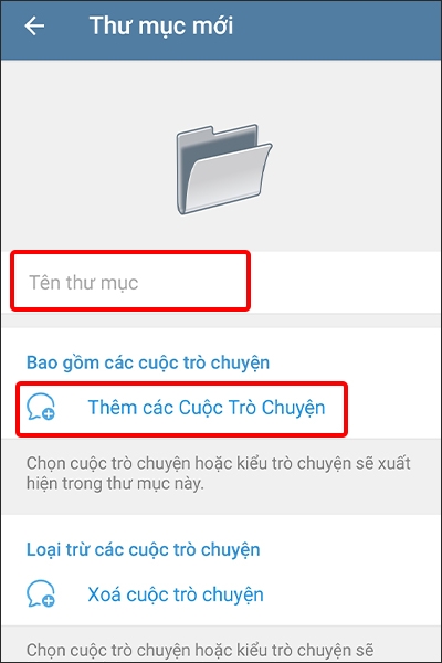 Đặt tên thư mục của bạn