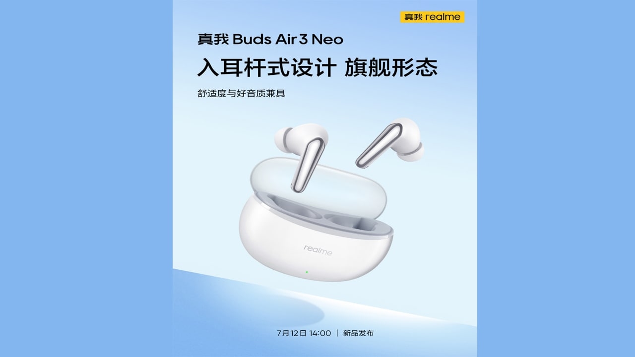 Realme Buds Air 3 Neo sẽ ra mắt ngày 12/7