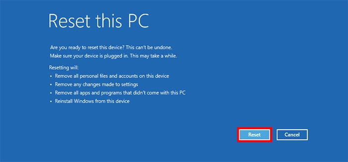 Mẹo khôi phục cài đặt gốc Windows 11 không cần mật khẩu Admin (16)