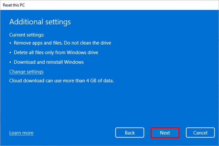 Mẹo khôi phục cài đặt gốc Windows 11 không cần mật khẩu Admin (5)
