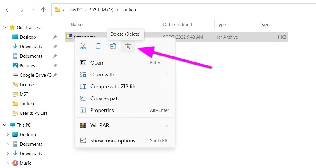 Cách xóa file và thư mục cứng đầu trên Windows 10 và 11 - Ảnh 12