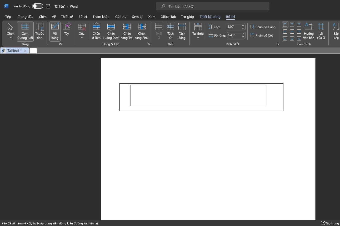 Cách tạo bảng trong Word