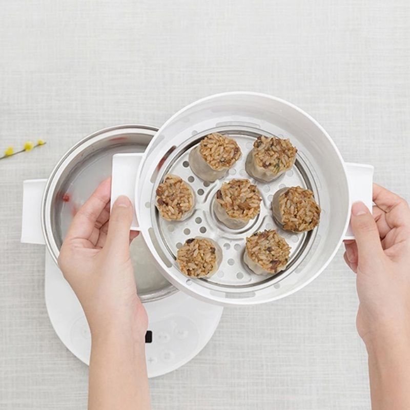 Nồi hấp điện Xiaomi thiết kế tinh tế, thông minh