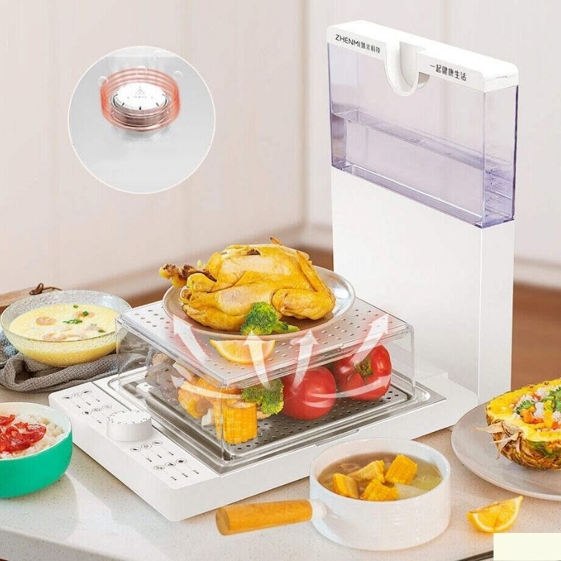 Nồi hấp điện Xiaomi ZHENMI Z1 3 tầng tiện dụng