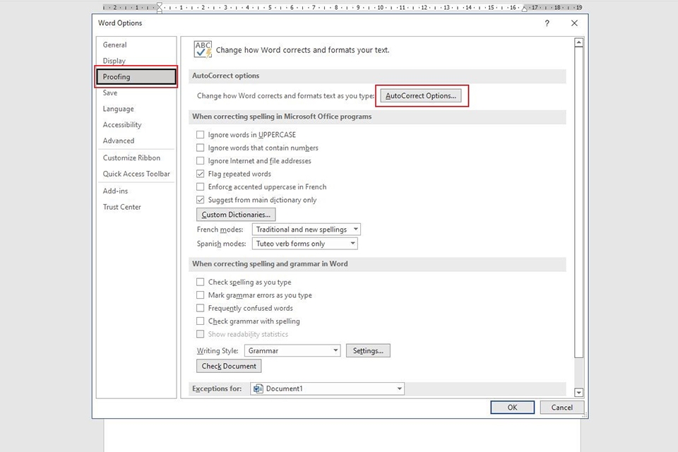 Cách tự động chỉnh sửa chính tả trong Word bằng AutoCorrect - Bước 3