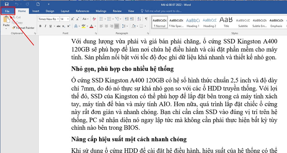 Thay đổi đơn vị trong Word - Ảnh 02