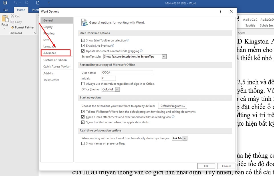 Thay đổi đơn vị trong Word - Ảnh 04