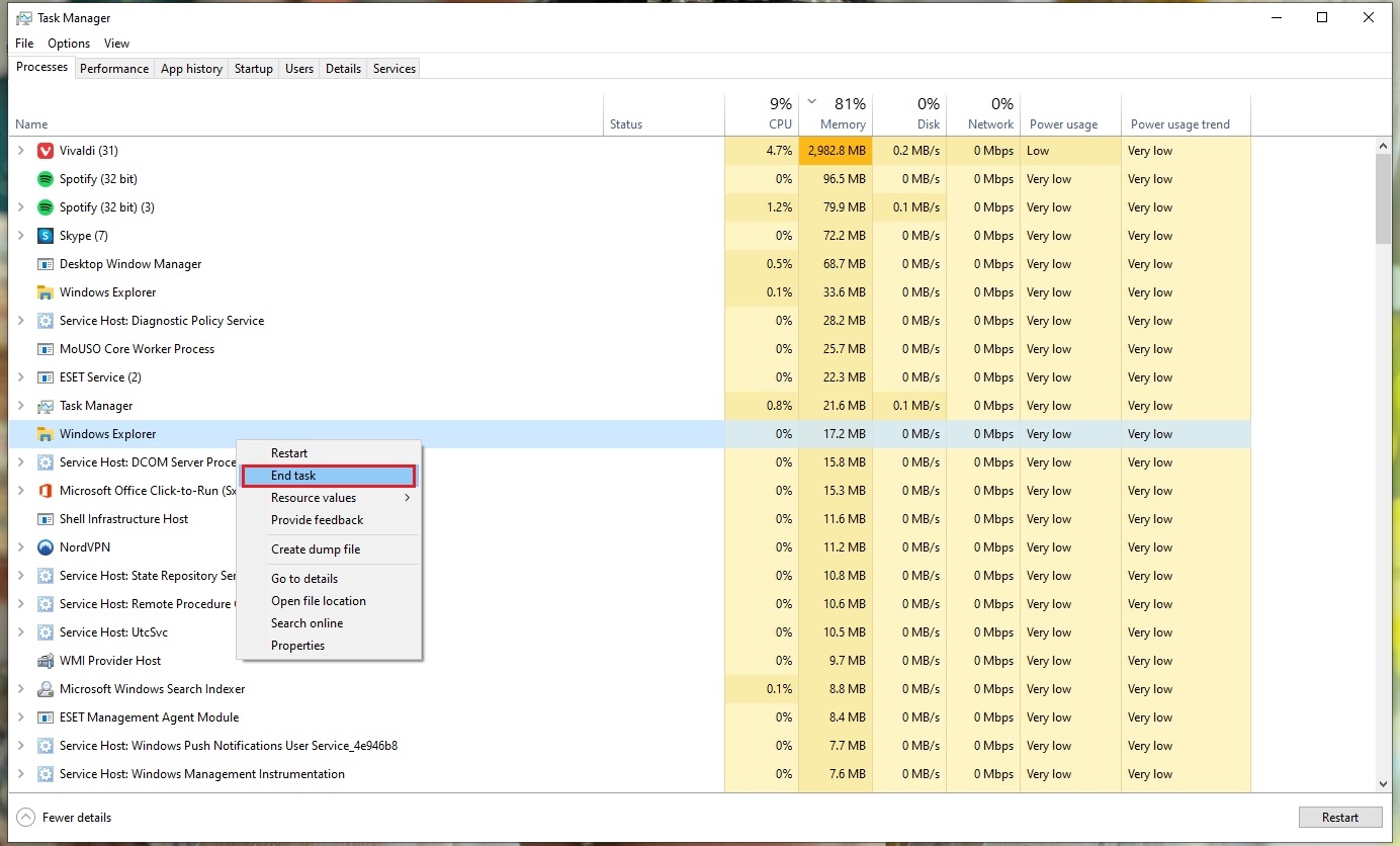 Công cụ Task Manager