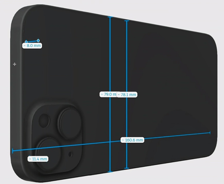 Thân máy iPhone 14 Max vượt trội so với iPhone 13 mini