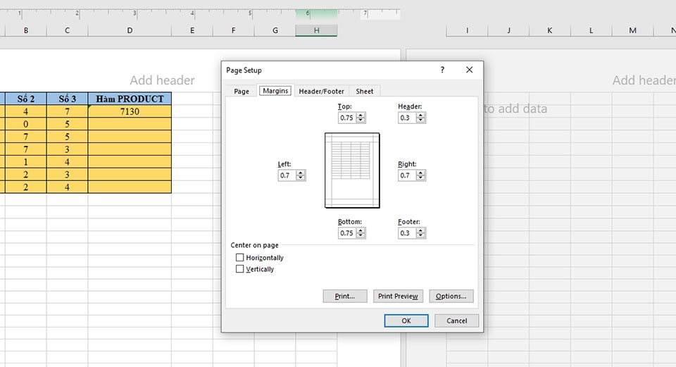 Chỉnh trước khi in Excel - Ảnh 07 Chỉnh trước khi in Excel - Ảnh 07