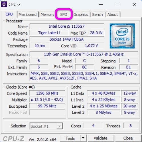 Kiểm tra số khe RAM trống trên laptop (Ảnh 8)