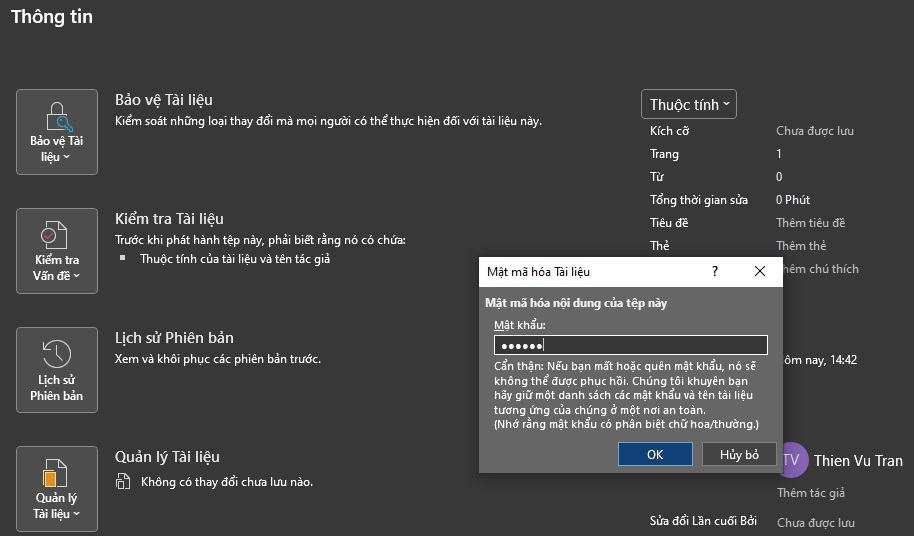 Cách khóa file Word an toàn