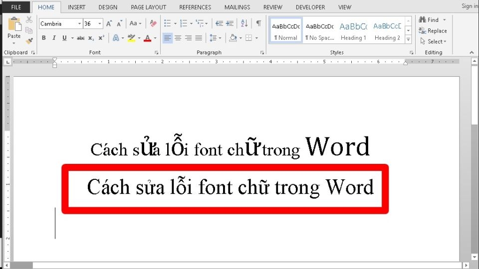 Nhấn tổ hợp phím Ctrl + V để dán văn bản đã được sửa lỗi font chữ trong word