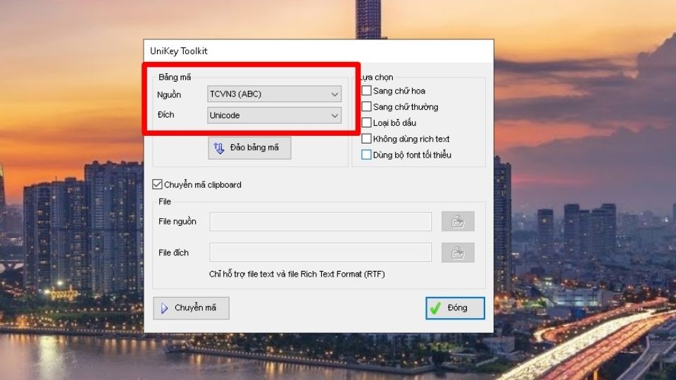 Bảng TCVN3 (ABC) và mục đích sẽ chọn ở Unicode