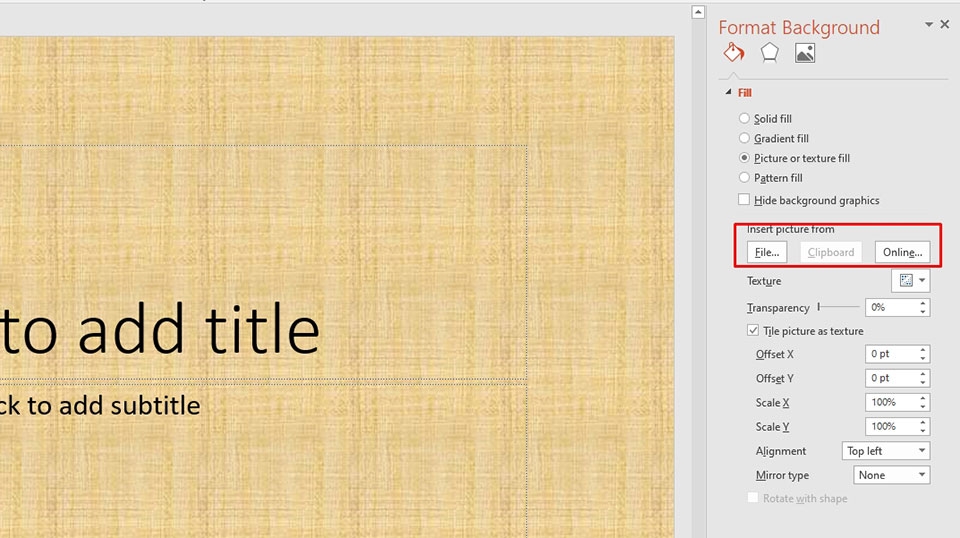 Tạo hình nền trong PowerPoint - Ảnh 04