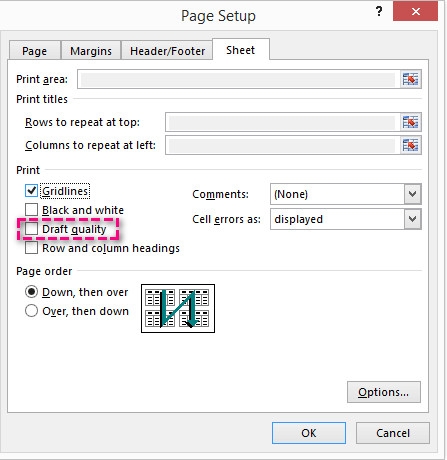 Mẹo sửa lỗi Excel không in được đường lưới (4)