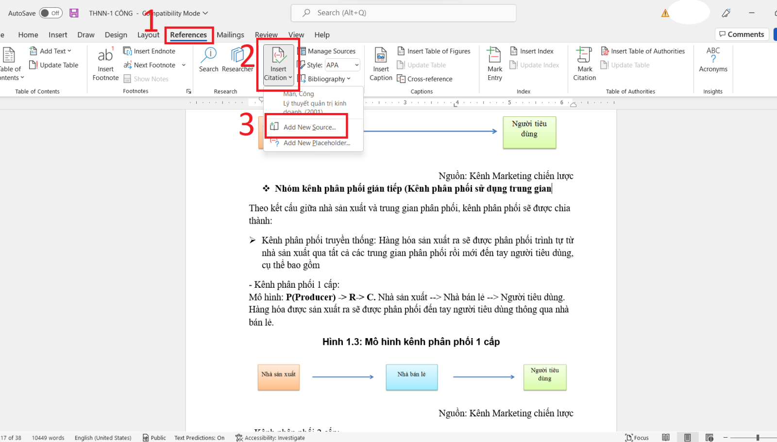 Cách ghi nguồn trích dẫn tài liệu tham khảo trong Word 1