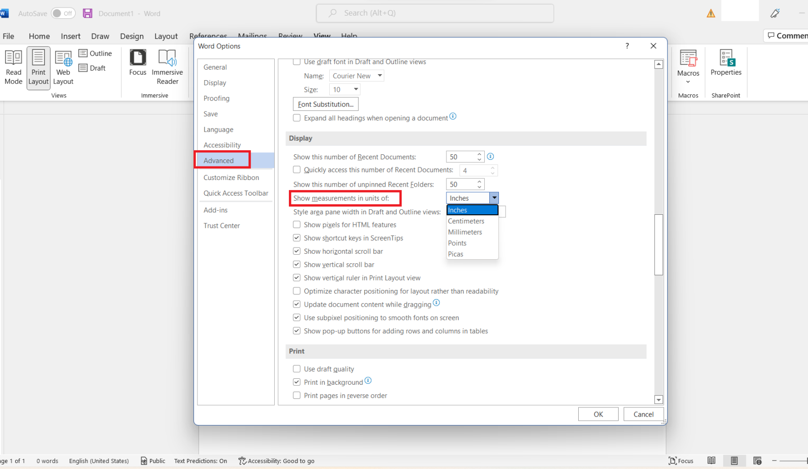 Cách hiển thị thanh ruler, thước kẻ trong Word 3