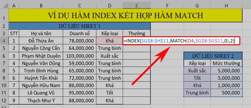 lấy dữ liệu từ bảng này sang bảng khác trong excel (3)