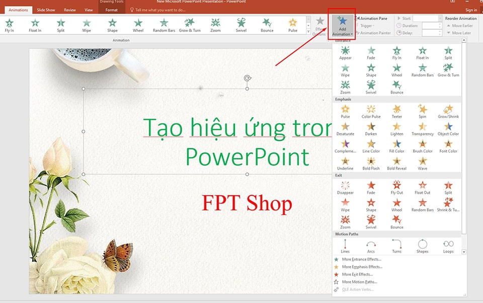 Tạo hiệu ứng trong PowerPoint - Ảnh 06
