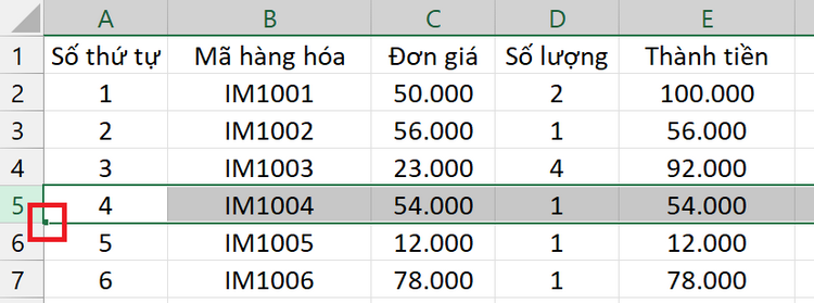 Cách thêm dòng trong Excel (14)