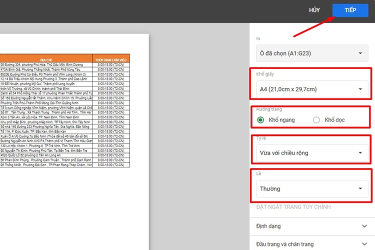 Cách in Excel vừa trang giấy A4 (Hình 14)