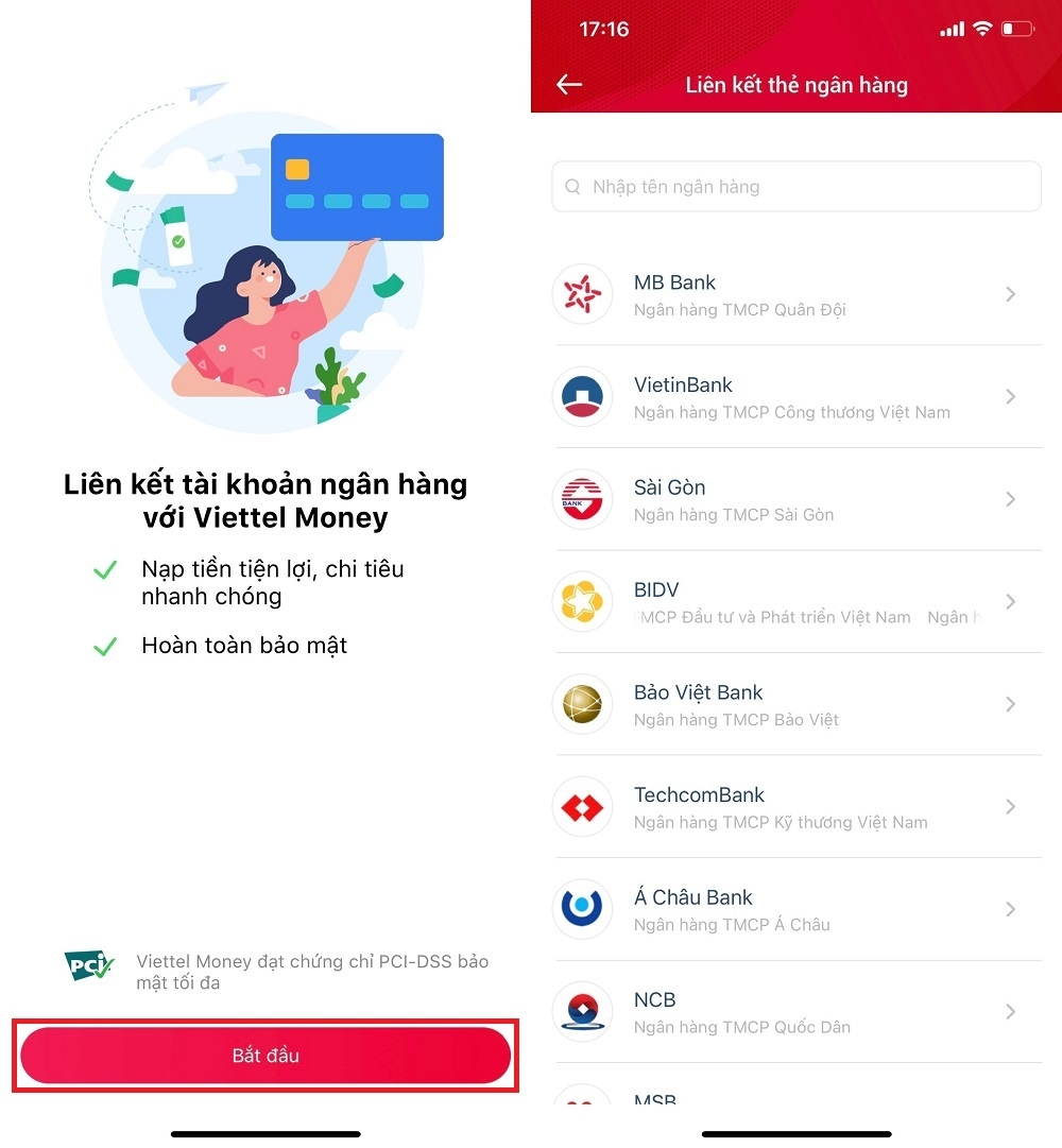 Cách đăng ký tài khoản và liên kết Viettel Money 4