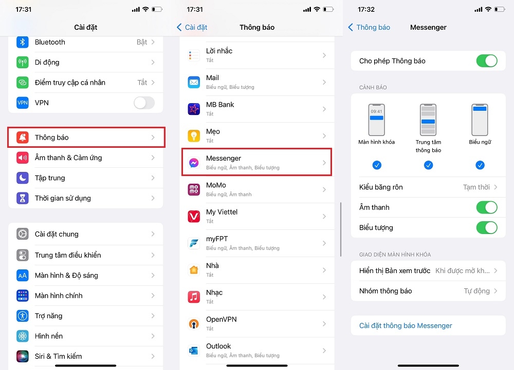 Cách khắc phục lỗi thông báo trên Messenger 3