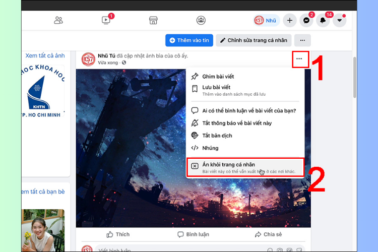Cách đổi ảnh bìa Facebook không ai biết 4