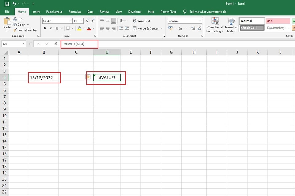 Lưu ý khi sử dụng hàm EDATE