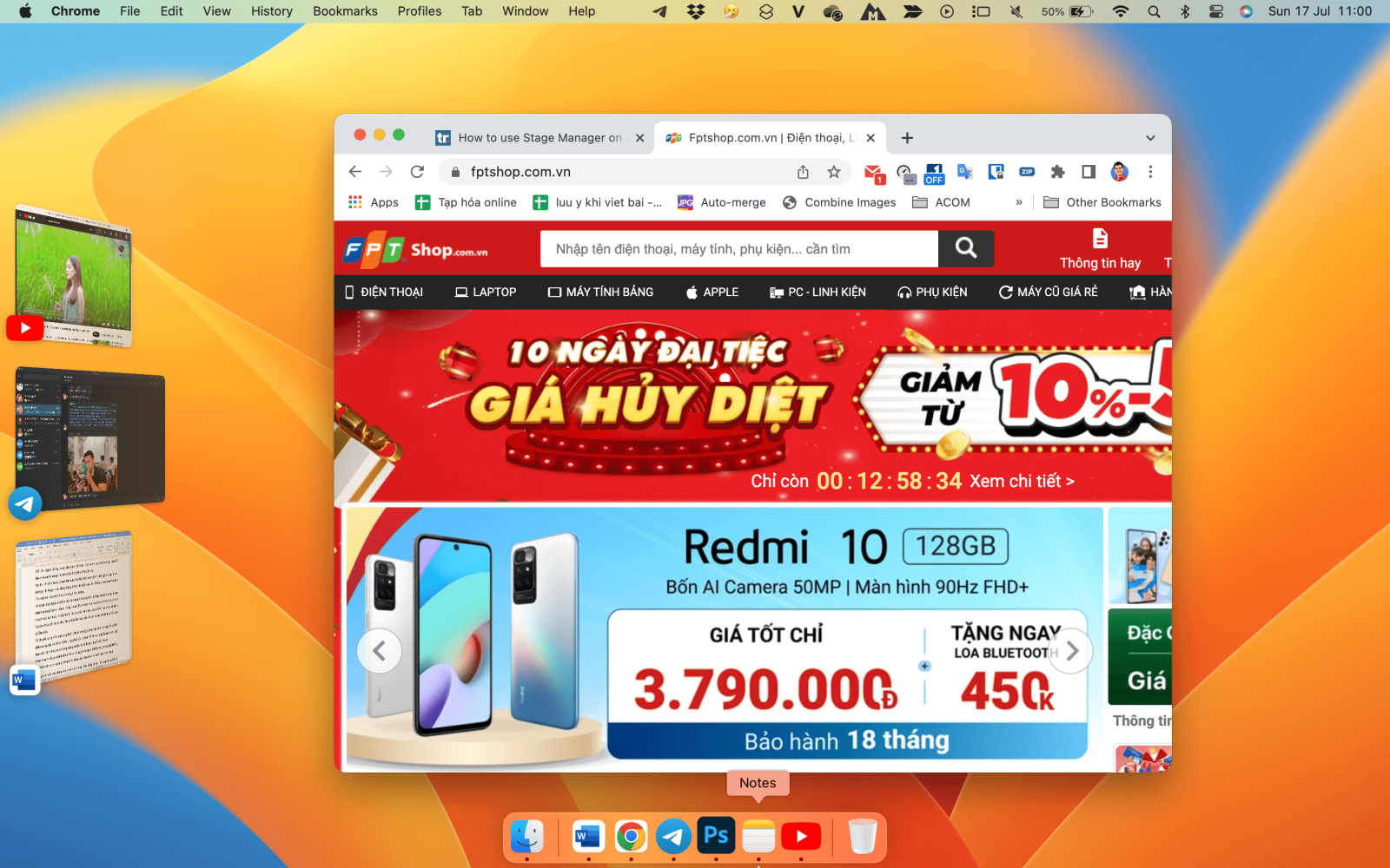 Cách bật Stage Manager trên macOS Ventura - Ảnh 7