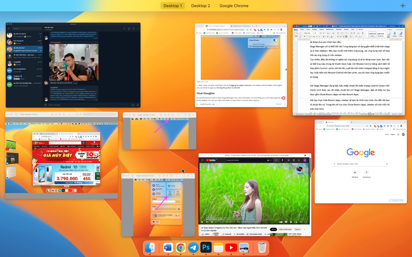 Cách bật Stage Manager trên macOS Ventura - Ảnh 16