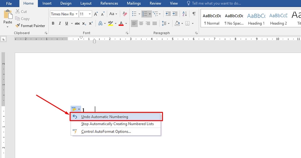 Cách tắt tự động đánh số đầu dòng trong Word - Ảnh 04