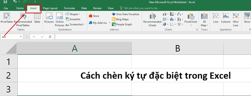 Chèn ký tự đặc biệt trong Excel - Ảnh 02
