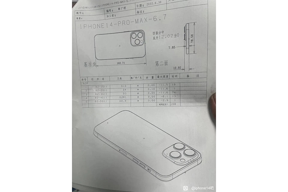 Sơ đồ thiết kế iPhone 14 Pro Max (ảnh 2)