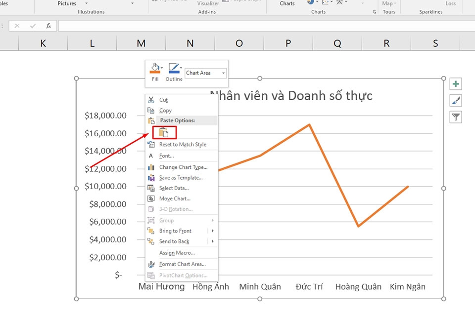 Gộp 2 biểu đồ trong Excel - Ảnh 09