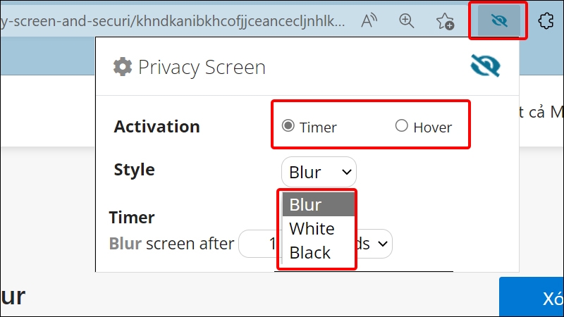 Cách làm mờ trang web trên Microsoft Edge