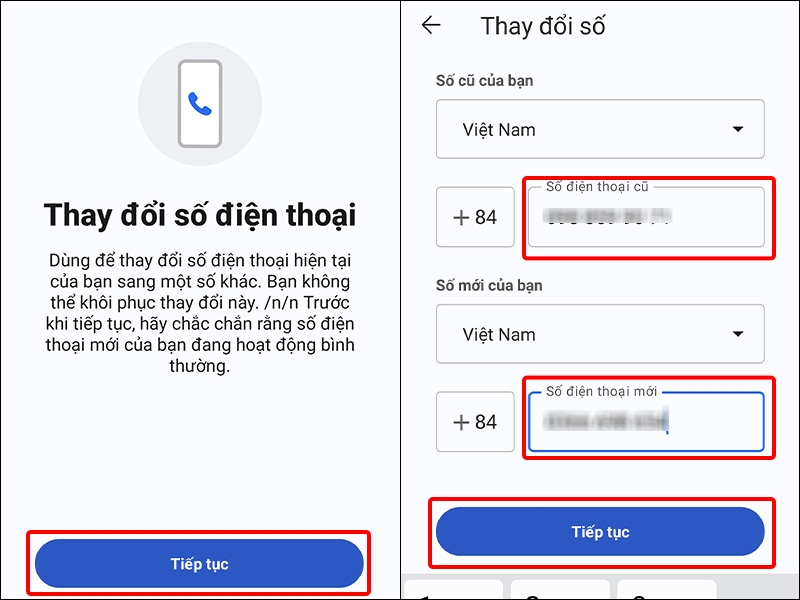 Cách thay đổi số điện thoại Signal