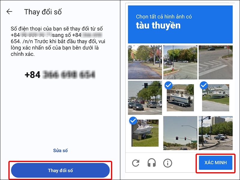 Cách thay đổi số điện thoại Signal