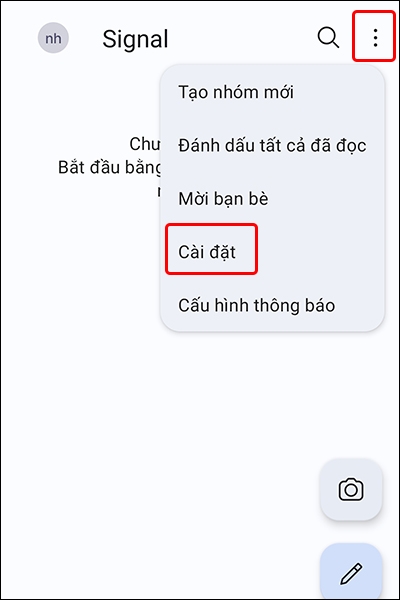 Hướng dẫn xóa tài khoản Signal