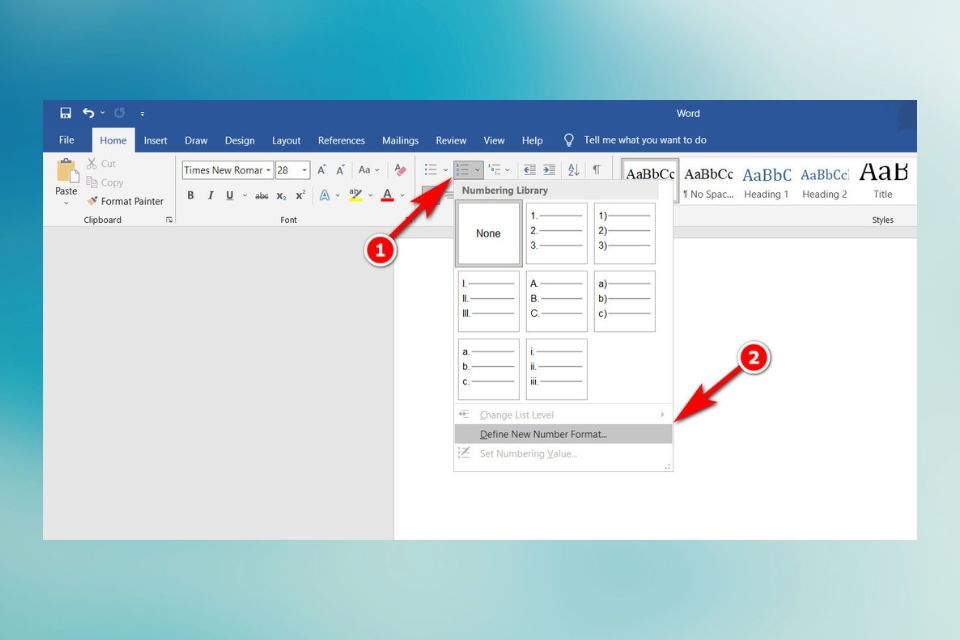 Cách viết số La Mã trong Word 2