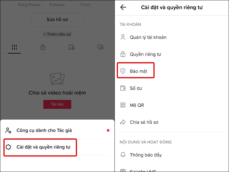 Cách bật xác minh 2 bước trên TikTok