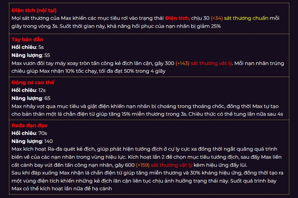 Hướng dẫn chơi vị tướng Max cho người mới bắt đầu