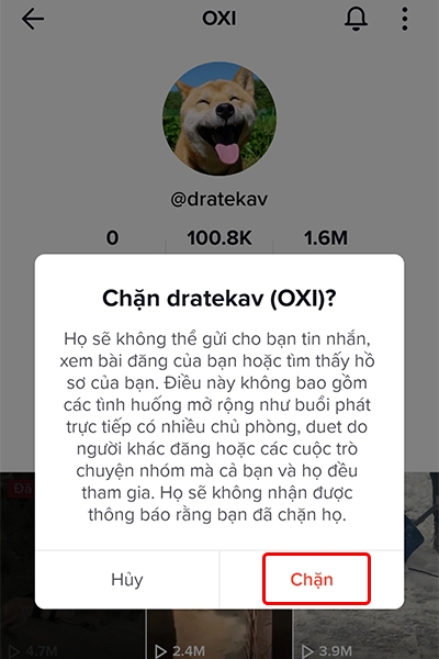 Hướng dẫn chặn người dùng TikTok